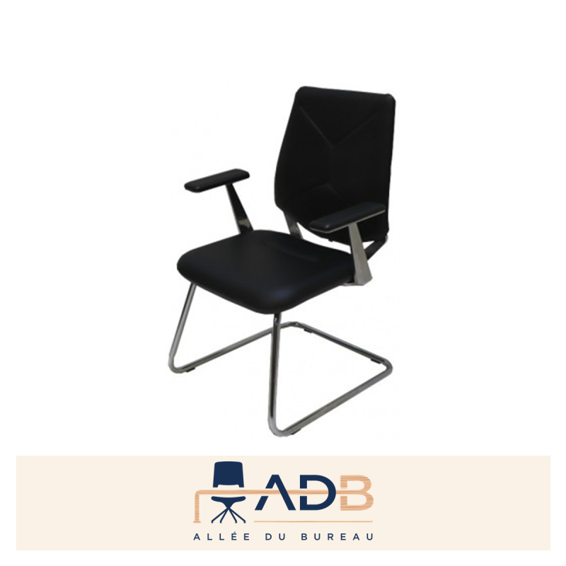 FAUTEUIL VISITEUR SIMILI CUIR