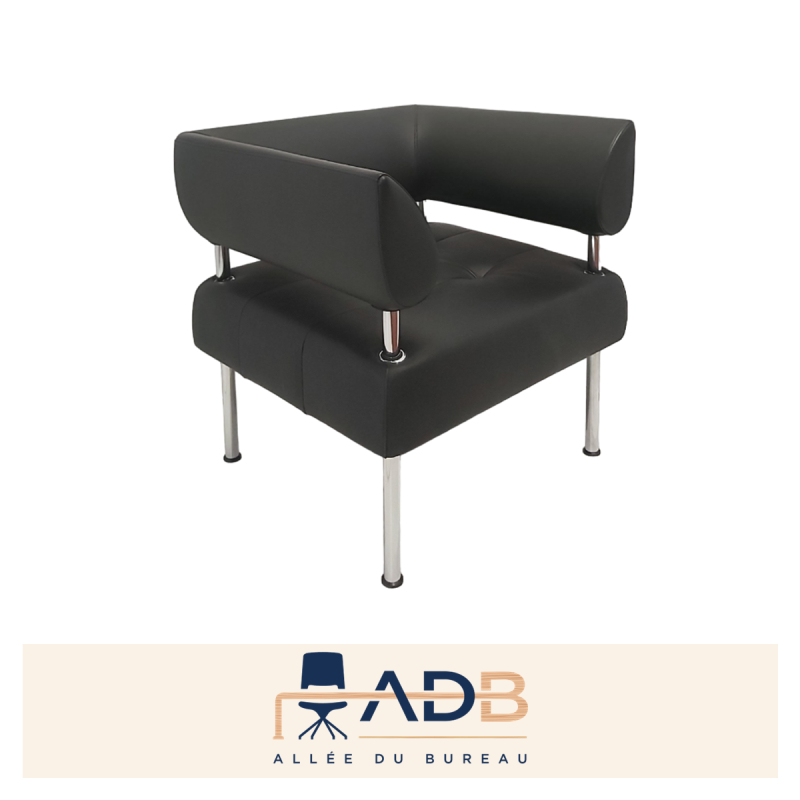 FAUTEUIL EN CUIR 'SITLAND'