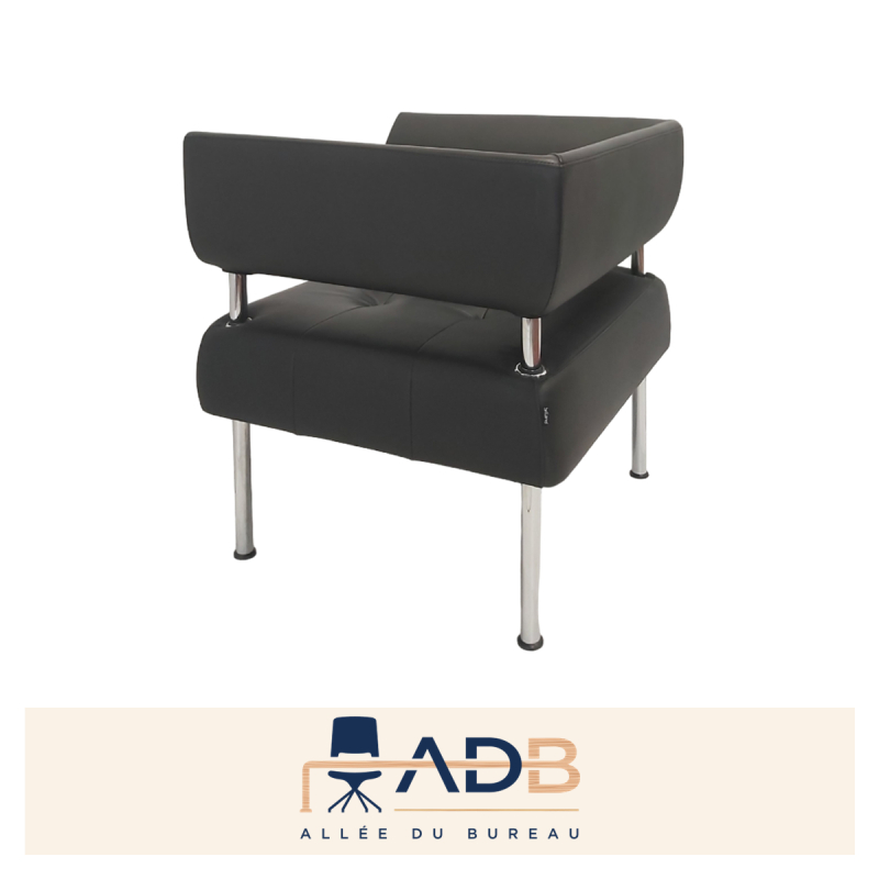 FAUTEUIL EN CUIR 'SITLAND'