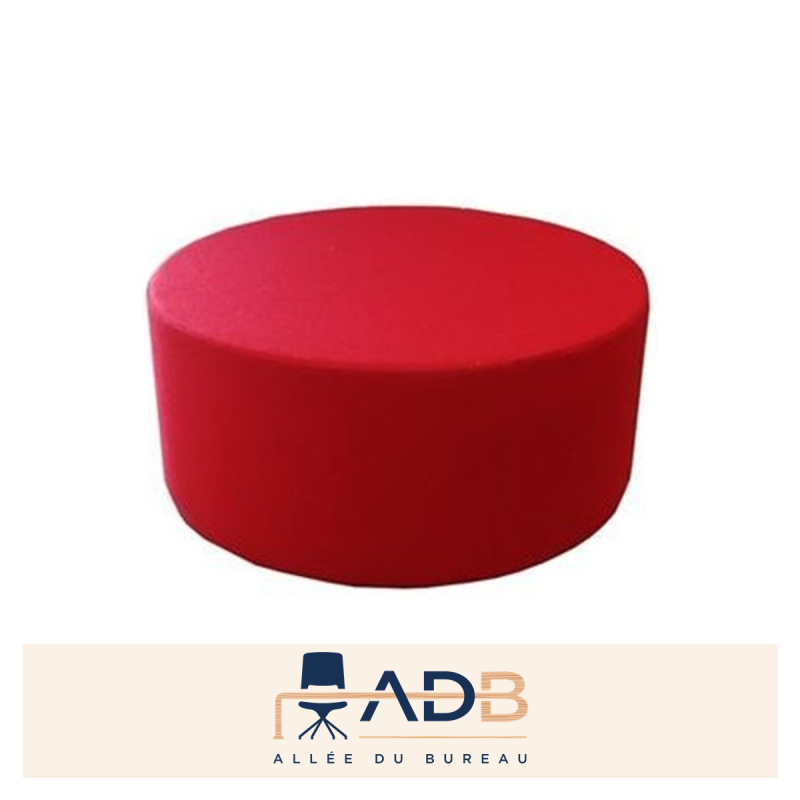 POUF TISSU ROUGE "ATOME"